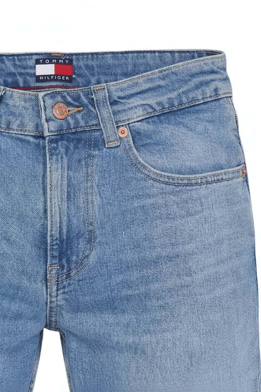 Bermuda Uomo Tommy Hilfiger Jeans Azzurri in Cotone Organico