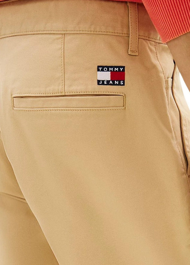 Bermuda Uomo Tommy Hilfiger Jeans Beige in Cotone Organico