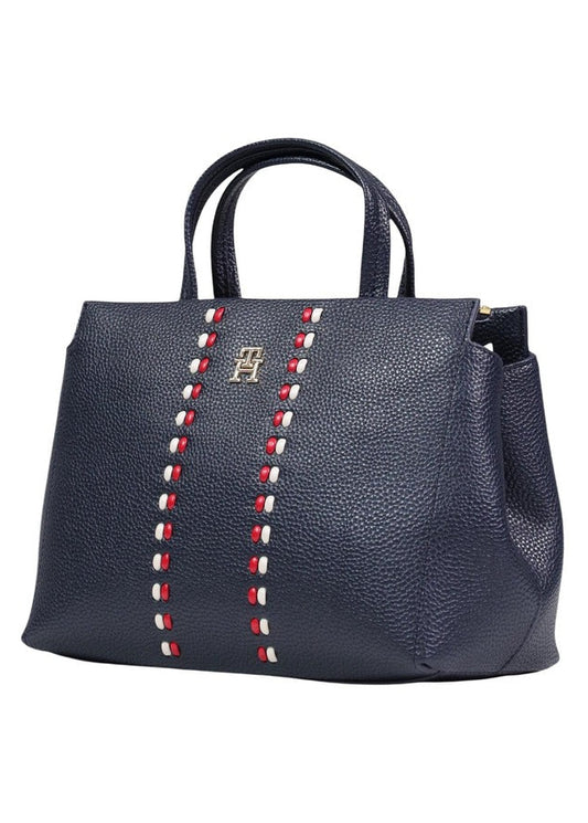 Borsa Donna Tommy Hilfiger Mini Satchel Blu con Tracolla