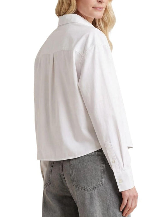 Camicia Donna Calvin Klein Jeans Bianca Maniche Corte con Tasca