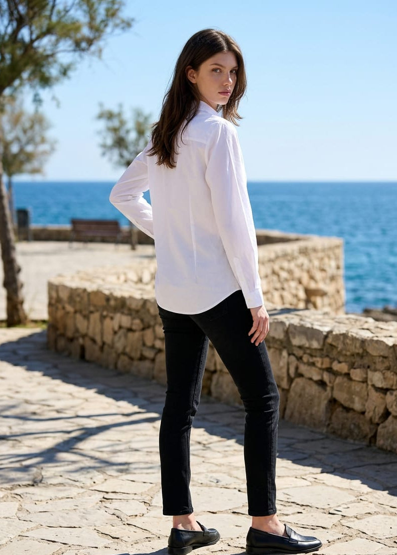Camicia Donna Jacqueline De Yong Bianca con Ricamo