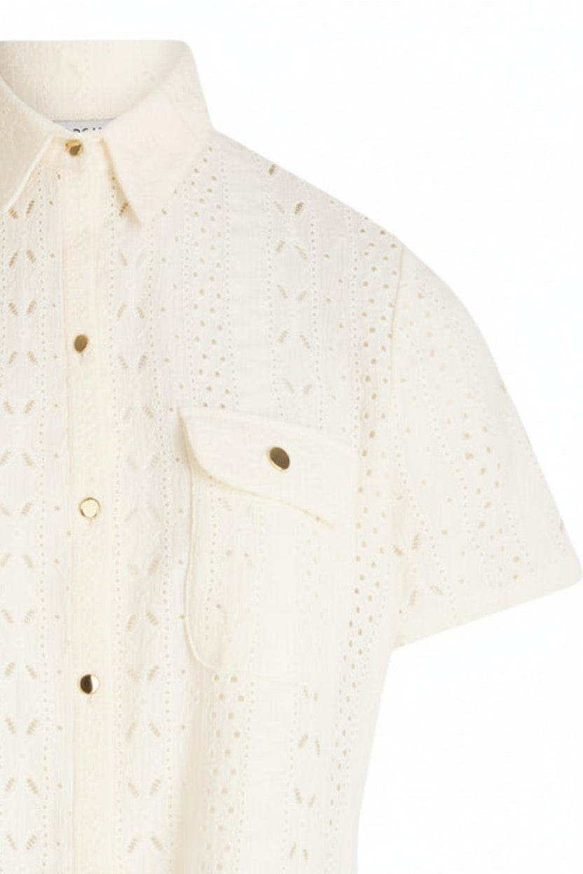 Camicia Donna Morgan De Toi Beige con Tasche e Bottoni