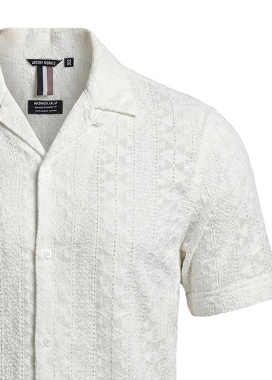 Camicia Uomo Antony Morato Bianca a Maniche Corte con Bavero