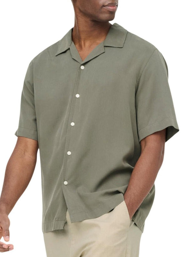 Camicia Uomo Only & Sons Beige Maniche Corte con Bottoni