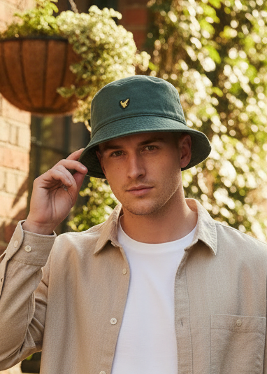 Cappello Uomo Lyle & Scott Verde in Cotone