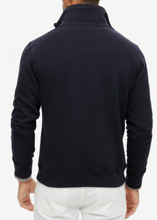 Felpa Uomo Superdry Blu con Stampa in Cotone
