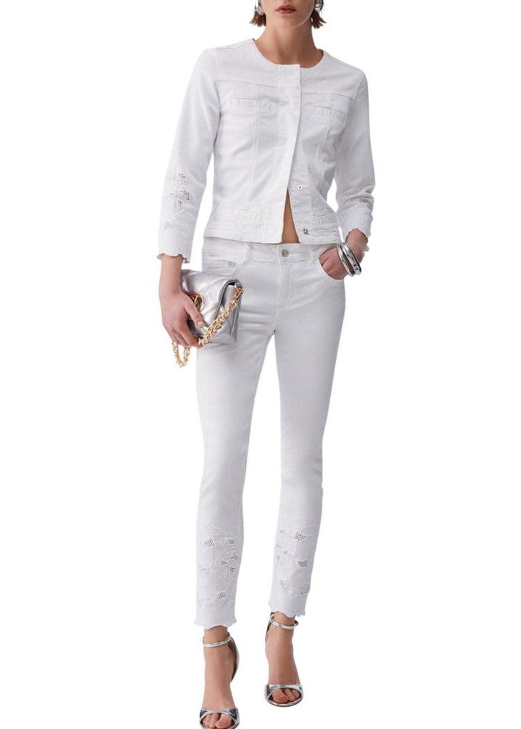 Jeans Donna Liu Jo Bianchi con Zip e Bottone