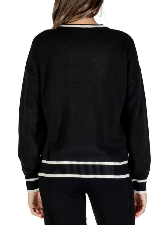 Maglia Donna Liu Jo Nera a Maniche Lunghe con Scollo Tondo