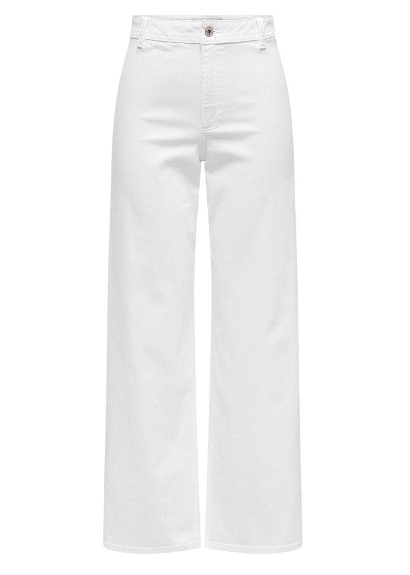 Pantaloni Donna Jacqueline De Yong Bianchi in Cotone