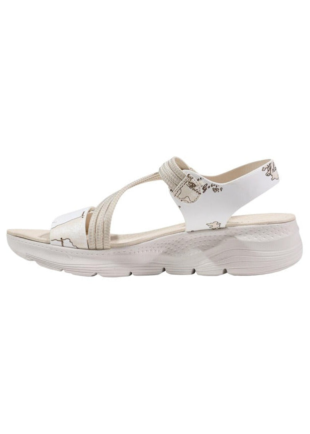 Sandali Donna Alviero Martini Prima Classe Bianchi con Stampa