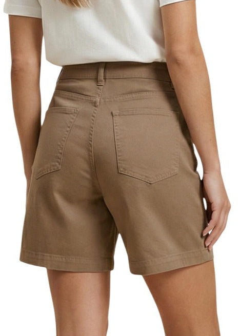 Shorts Donna Jacqueline De Yong Marroni in Cotone