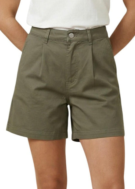 Shorts Donna Jacqueline De Yong Marroni in Cotone