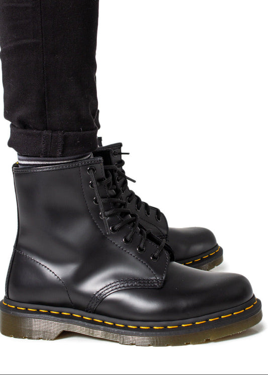 Stivali Uomo Dr. Martens Neri in Pelle con Lacci