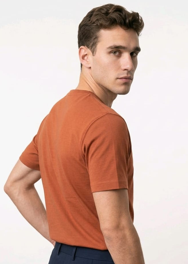 T-Shirt Uomo New Balance Arancione in Cotone