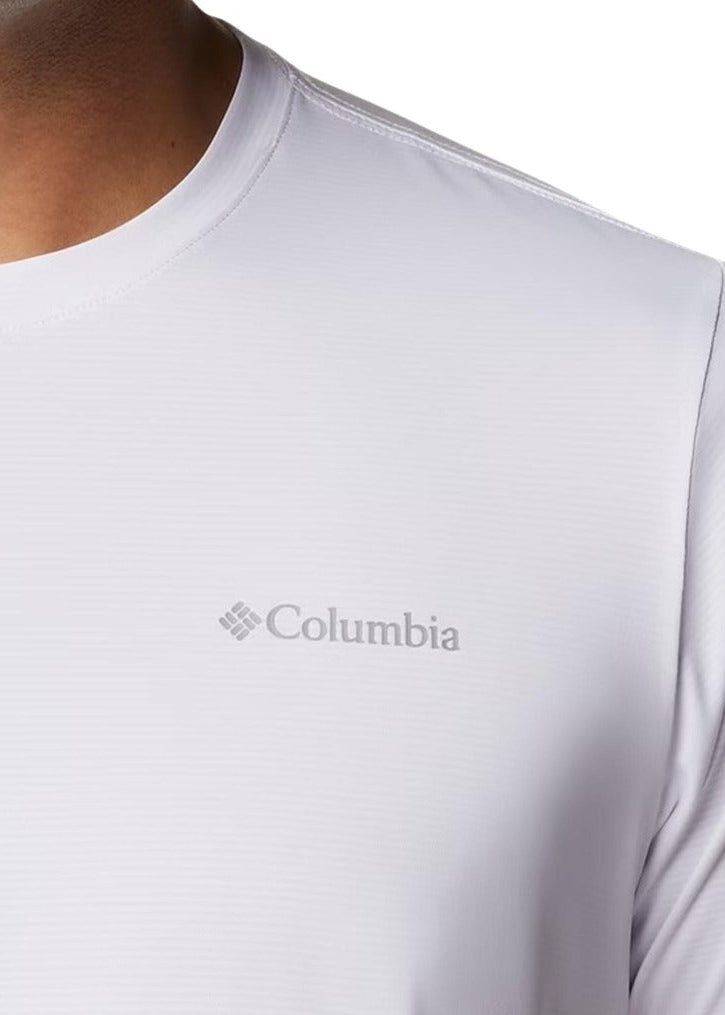 T-shirt Uomo Columbia Bianca in Poliestere