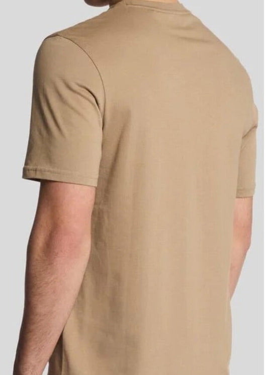 T-shirt Uomo Lyle & Scott Marrone con Stampa e Tasca