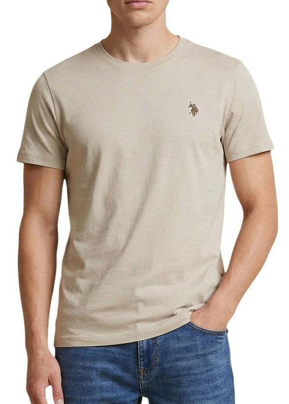T-shirt Uomo U.S. Polo Assn. Marrone in Cotone