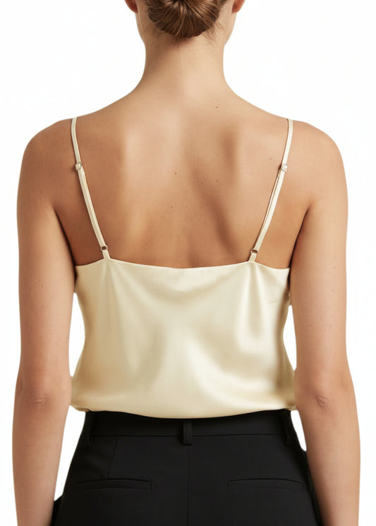 Top Donna Artigli Giallo con Scollo a V