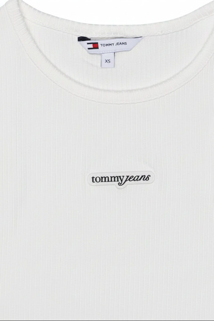 Top Donna Tommy Hilfiger Jeans Bianco Essential