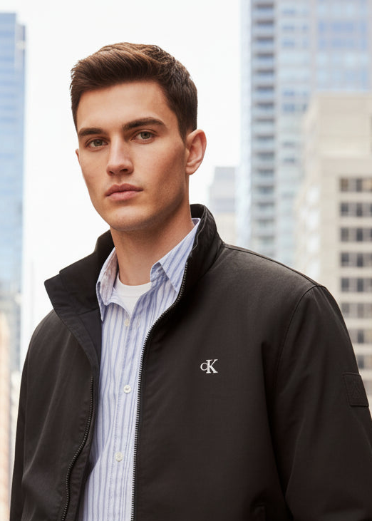 Giacca Uomo Calvin Klein Jeans Nera con Cerniera