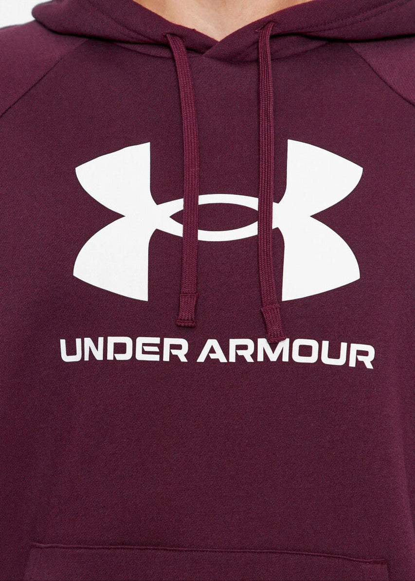 Felpa Uomo Under Armour Bordeaux con Cappuccio