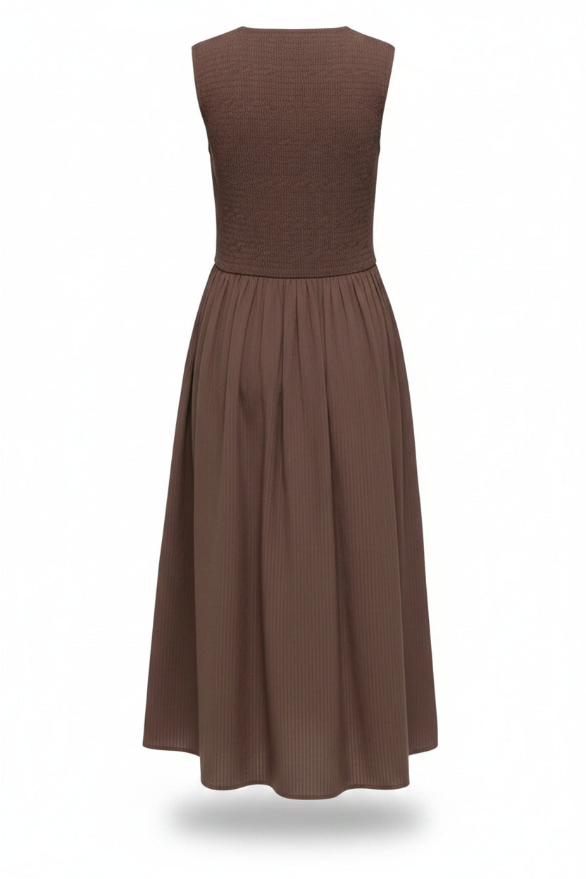 Abito Donna Only Smanicato Marrone