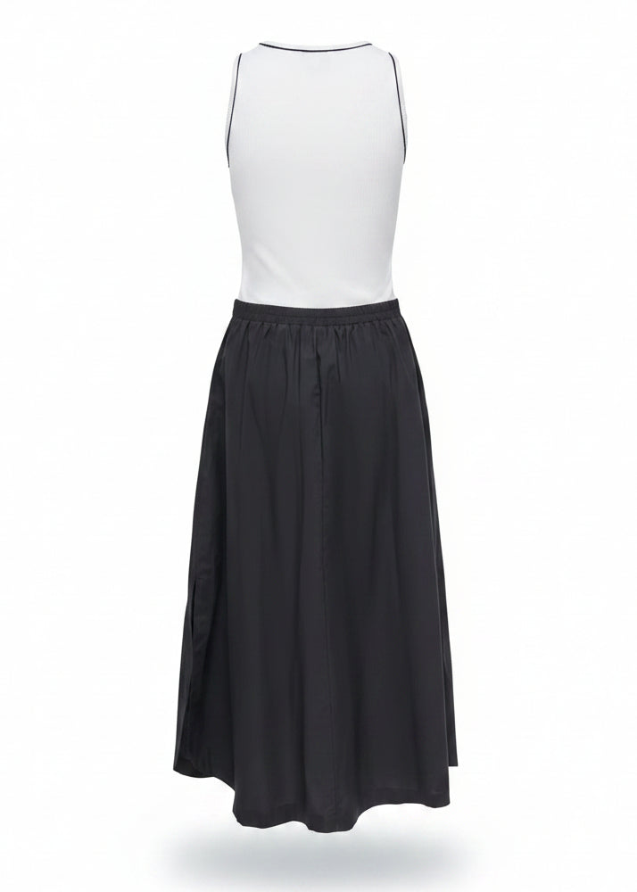 Abito Donna Only Nero Smanicato Scollo Tondo