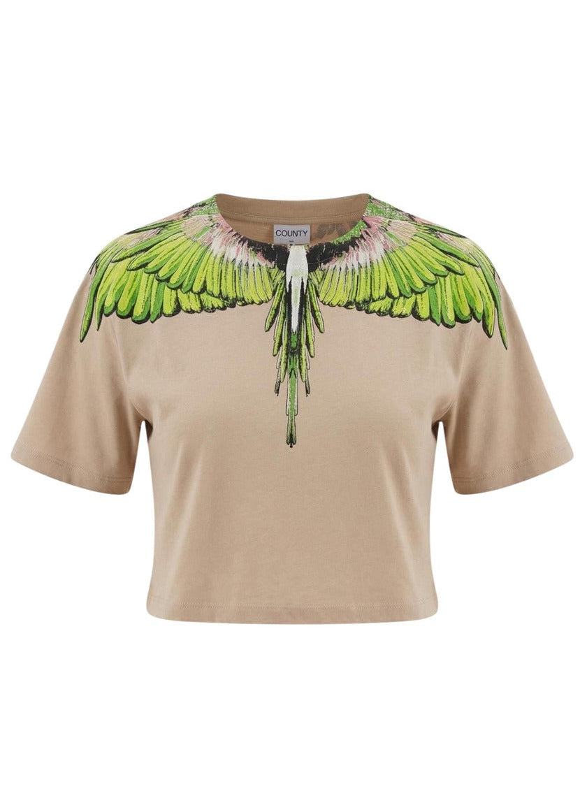 Top Donna County Of Milan Beige con Stampa | Velvora