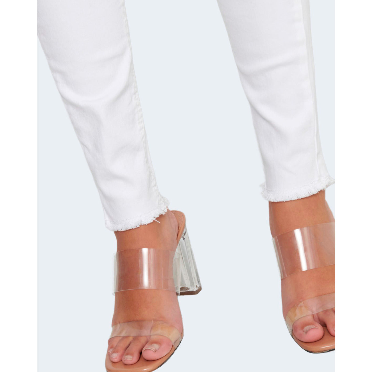 Pantaloni Donna Only Bianchi con Zip