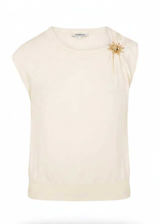 Maglia Donna Morgan De Toi Beige Smanicata