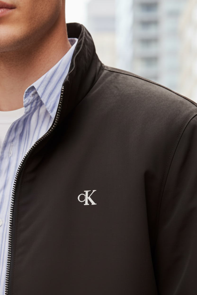 Giacca Uomo Calvin Klein Jeans Nera con Cerniera