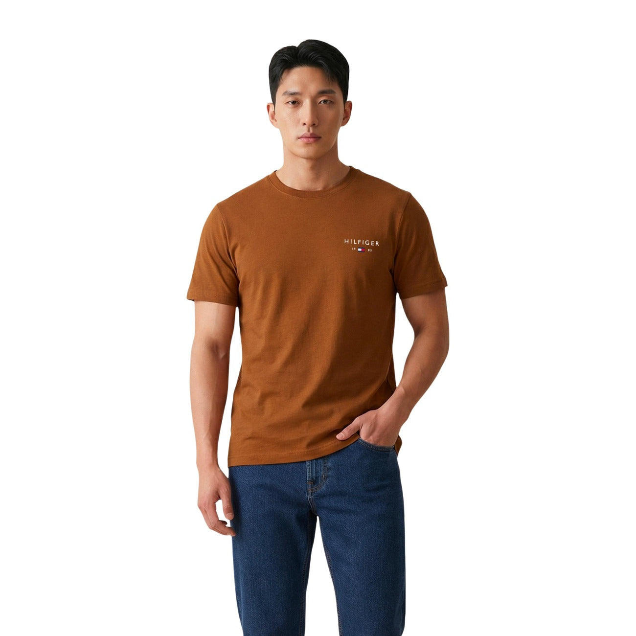 T-shirt Uomo Tommy Hilfiger Jeans Azzurra in Cotone