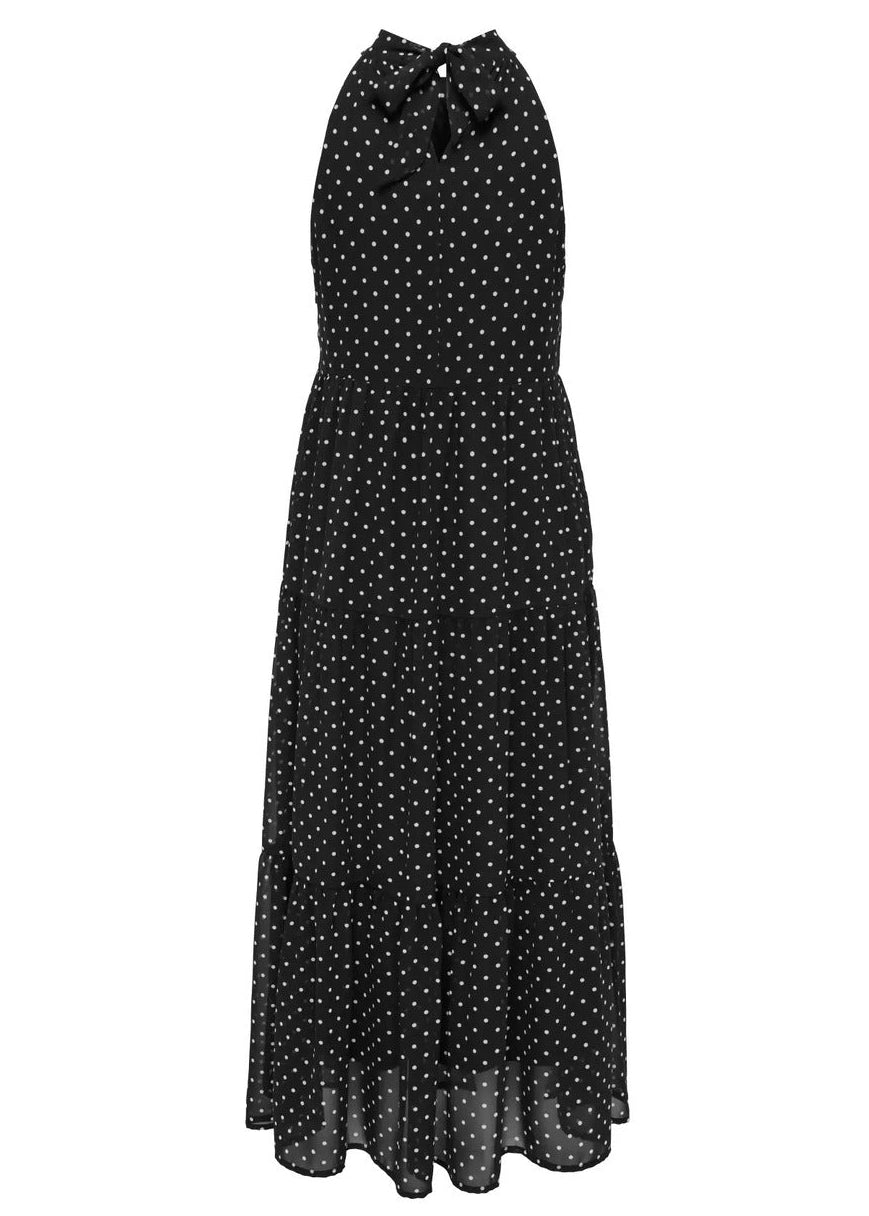 Abito Donna Only Nero a Pois Smanicato