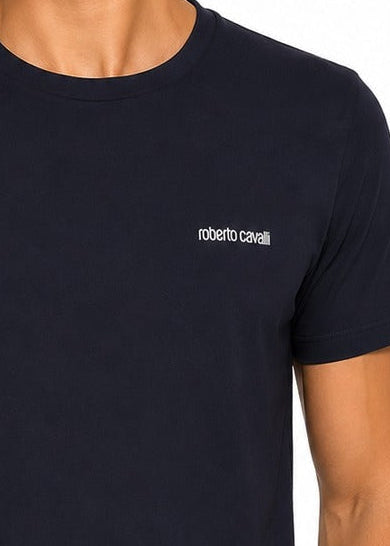 2 T-Shirt Intimo Uomo Roberto Cavalli Underwear Blu