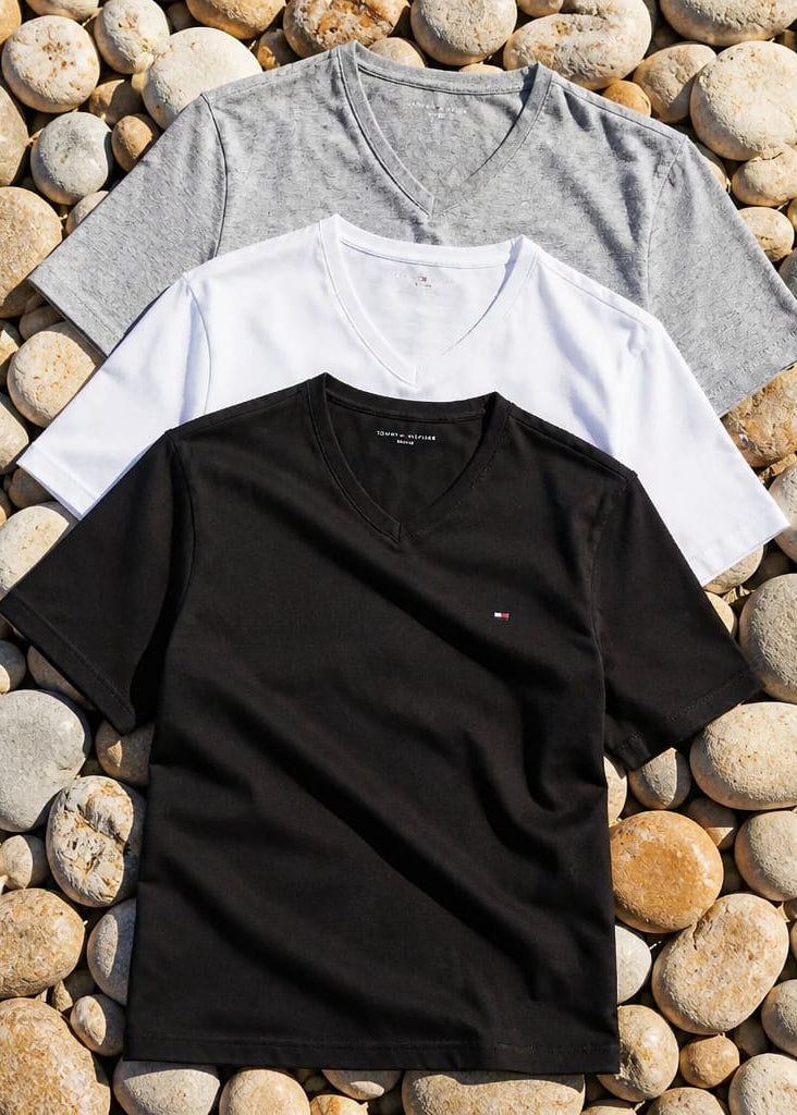 3 T-Shirt Intimo Uomo Tommy Hilfiger in Cotone
