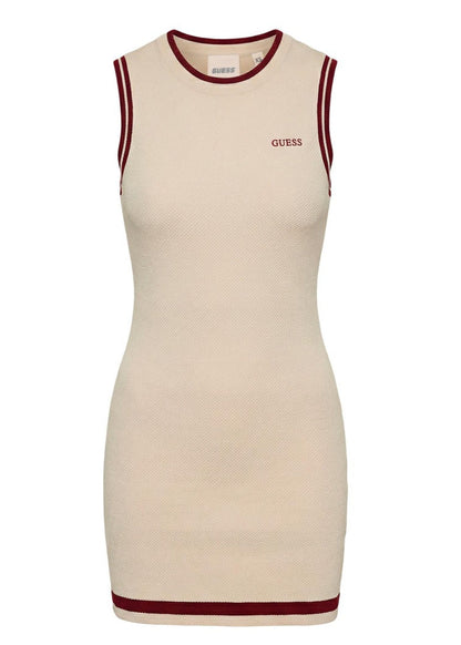 Abito Donna Guess Active Beige Smanicato in Viscosa