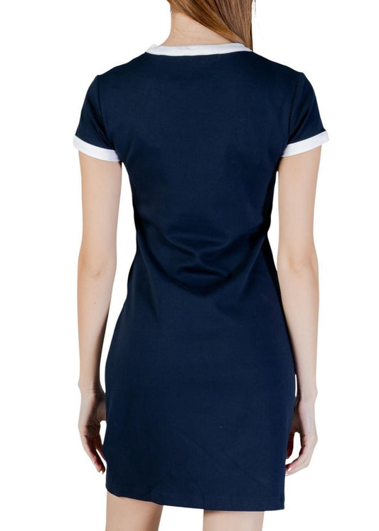 Abito Donna Guess Active Blu con Stampa Maniche Corte