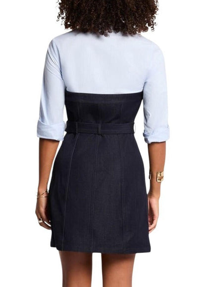 Abito Donna Morgan De Toi Blu con Cintura e Bottoni