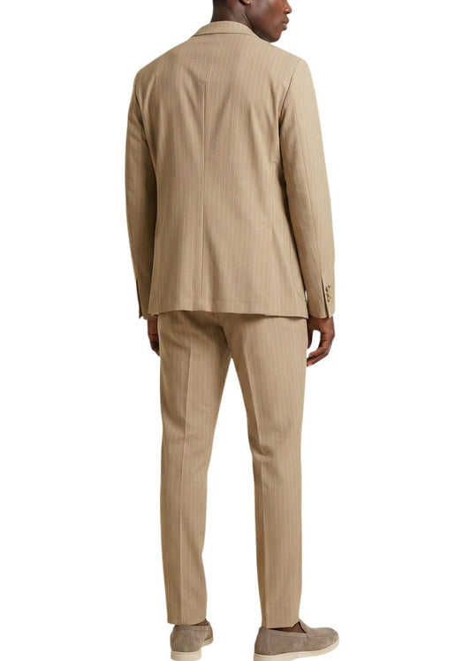 Abito Uomo Mulish Beige Gessato con Bottoni