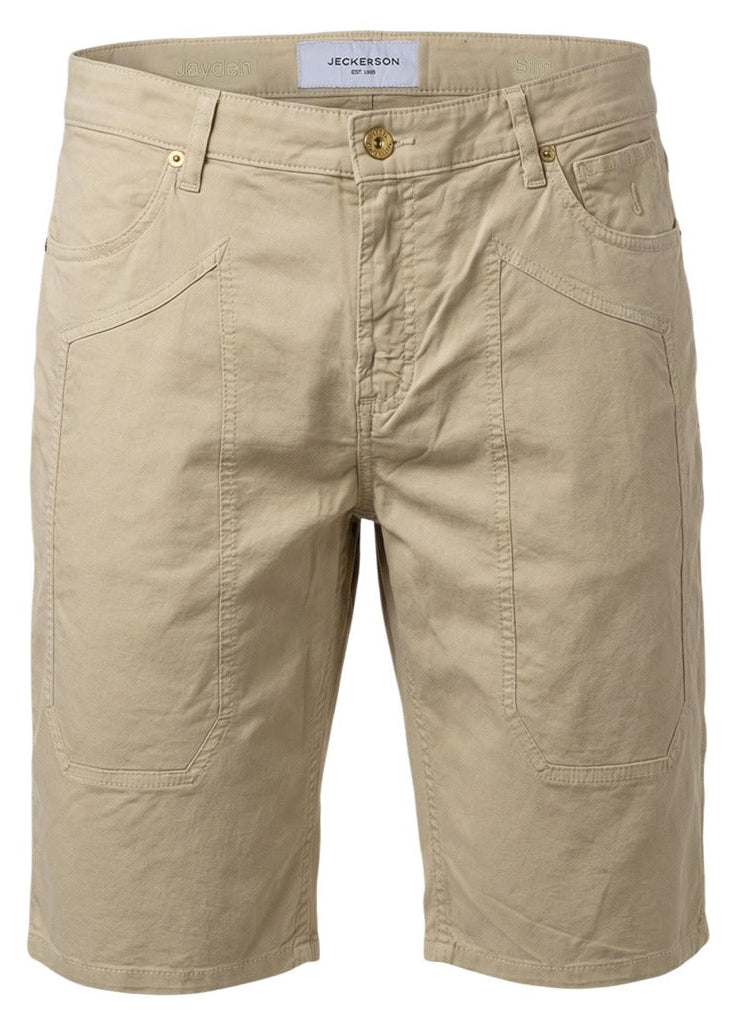 Bermuda Uomo Jeckerson Beige in Cotone Elasticizzato