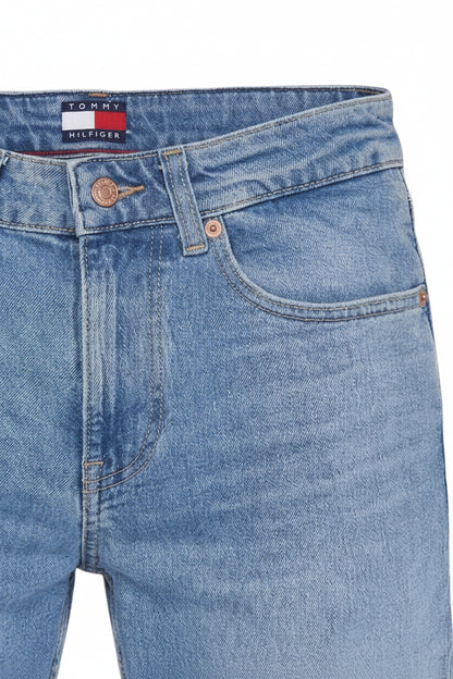 Bermuda Uomo Tommy Hilfiger Jeans Azzurri in Cotone Organico