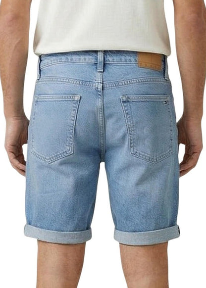 Bermuda Uomo Tommy Hilfiger Jeans Azzurri in Cotone Organico