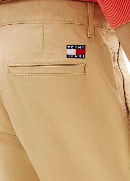 Bermuda Uomo Tommy Hilfiger Jeans Beige in Cotone Organico