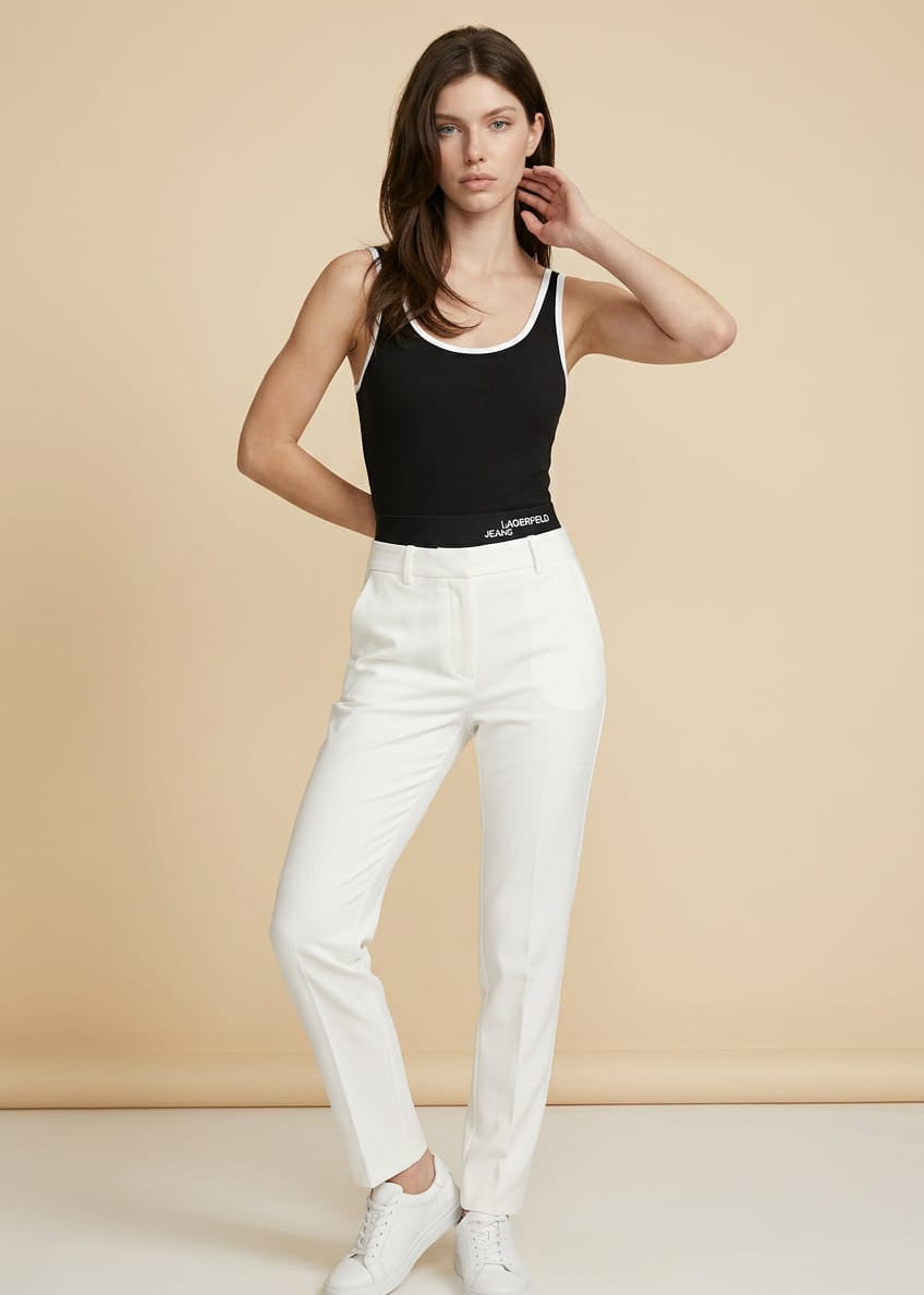 Body Donna Karl Lagerfeld Jeans Bianco e Nero