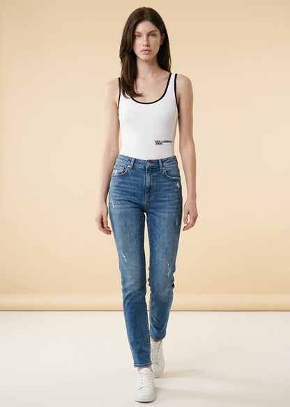 Body Donna Karl Lagerfeld Jeans Bianco e Nero