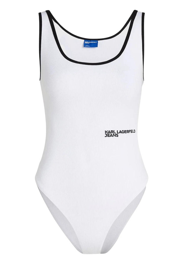 Body Donna Karl Lagerfeld Jeans Bianco e Nero