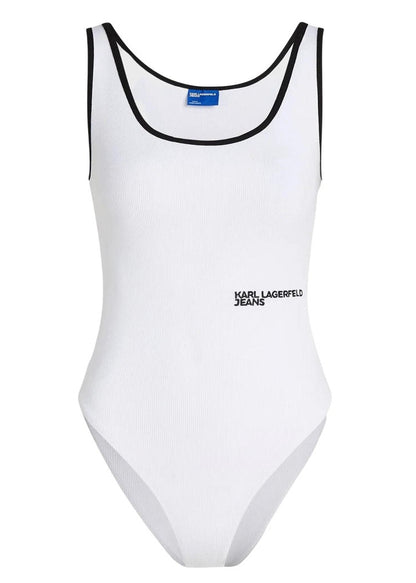 Body Donna Karl Lagerfeld Jeans Bianco e Nero