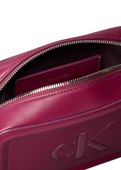 Borsa Donna Calvin Klein Bordeaux a Mano con Cerniera