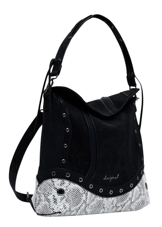 Borsa Donna Desigual Nera a Mano con Tracolla