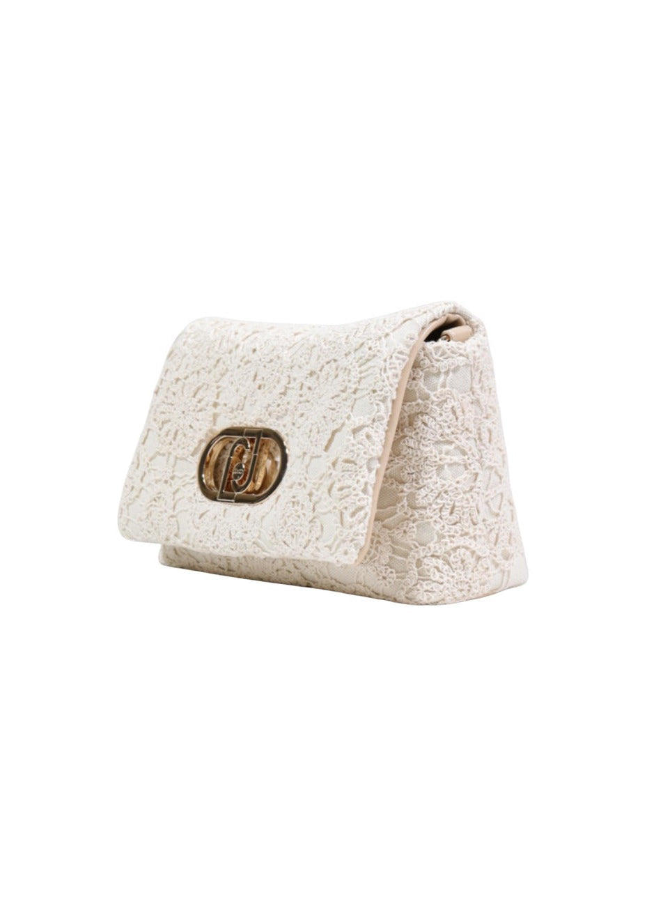 Liu Jo Damenhandtasche Beige mit Schultergurt und Knopfverschluss